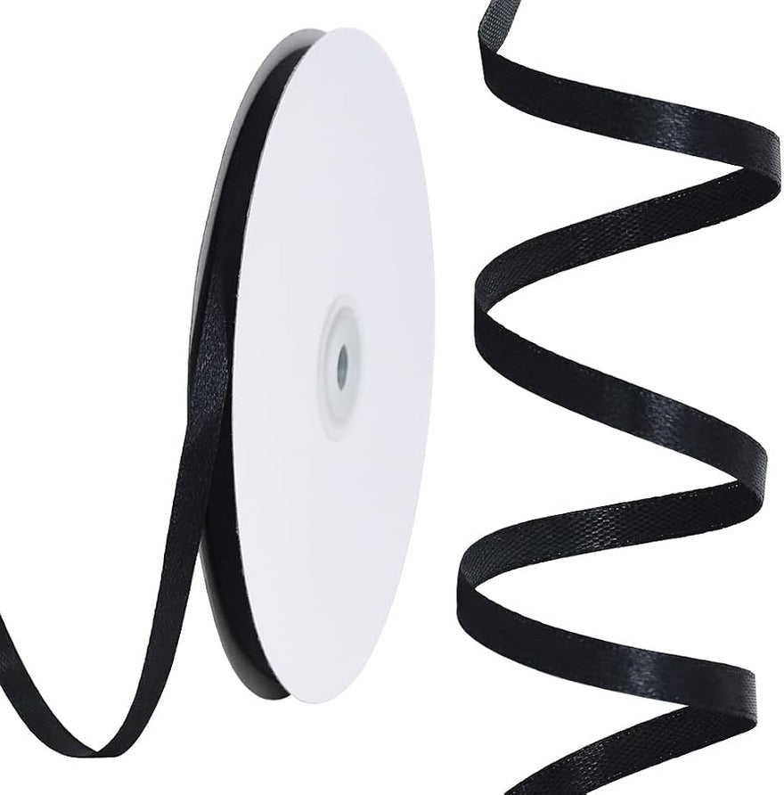 100 Yards Satin Ribbon: Black