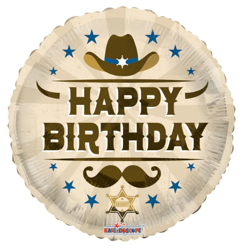 18"Happy Birthday Cowboy