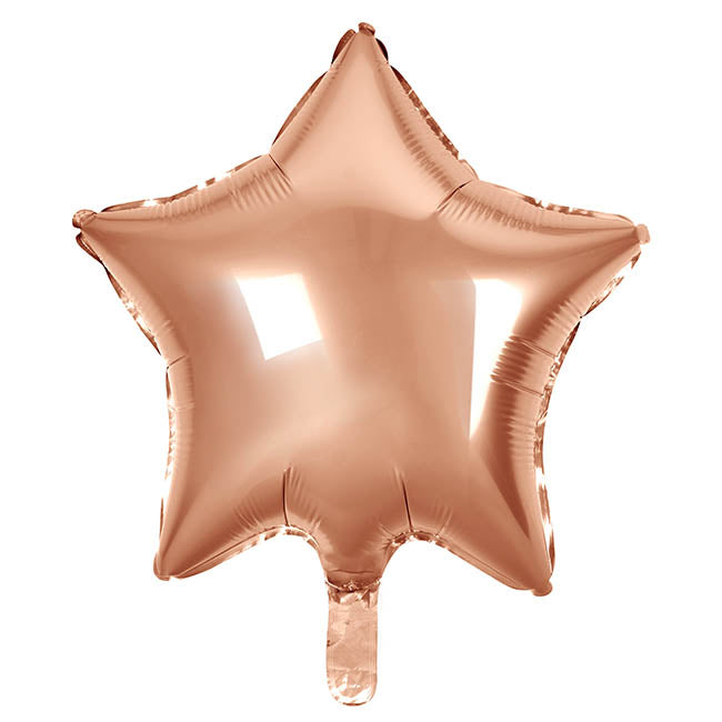 Lucky Foil: 19" Star Rose Gold