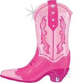 29" Shape Packaged Pink Cowgirl Boot