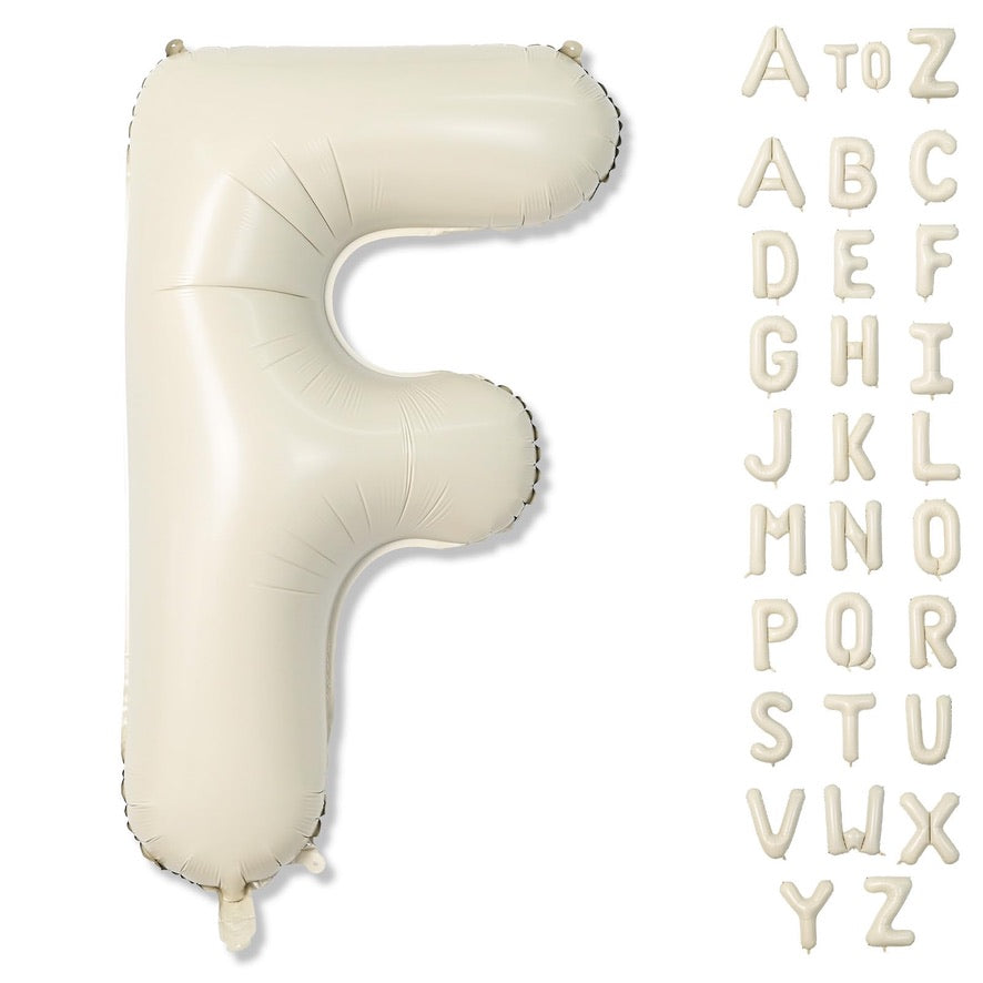 40" Cream Letter: F