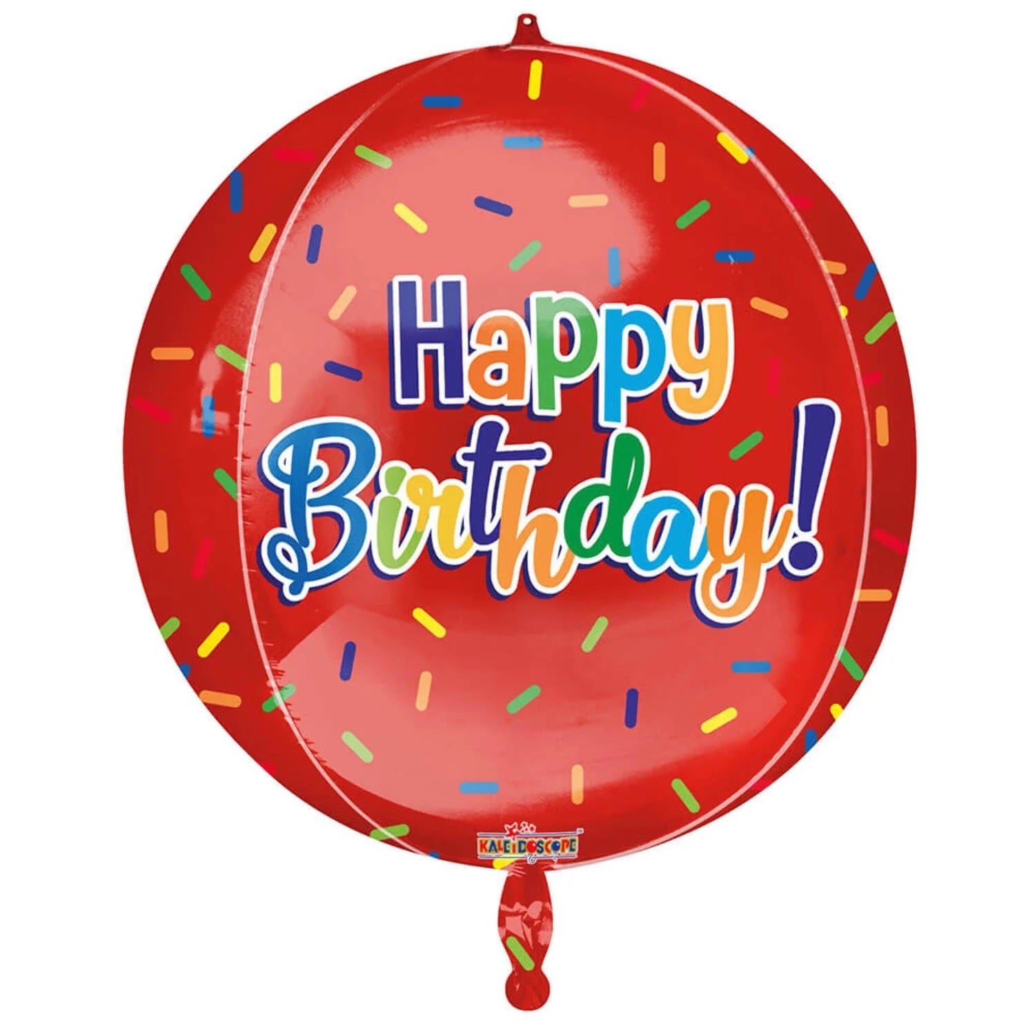 15" Orbz Red Happy Birthday