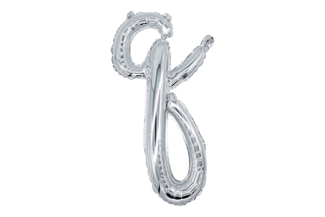 18" Silver Cursive Letter: Q