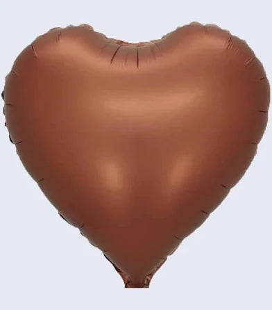 5" Foil Hearts: Satin Chocolate 5ct