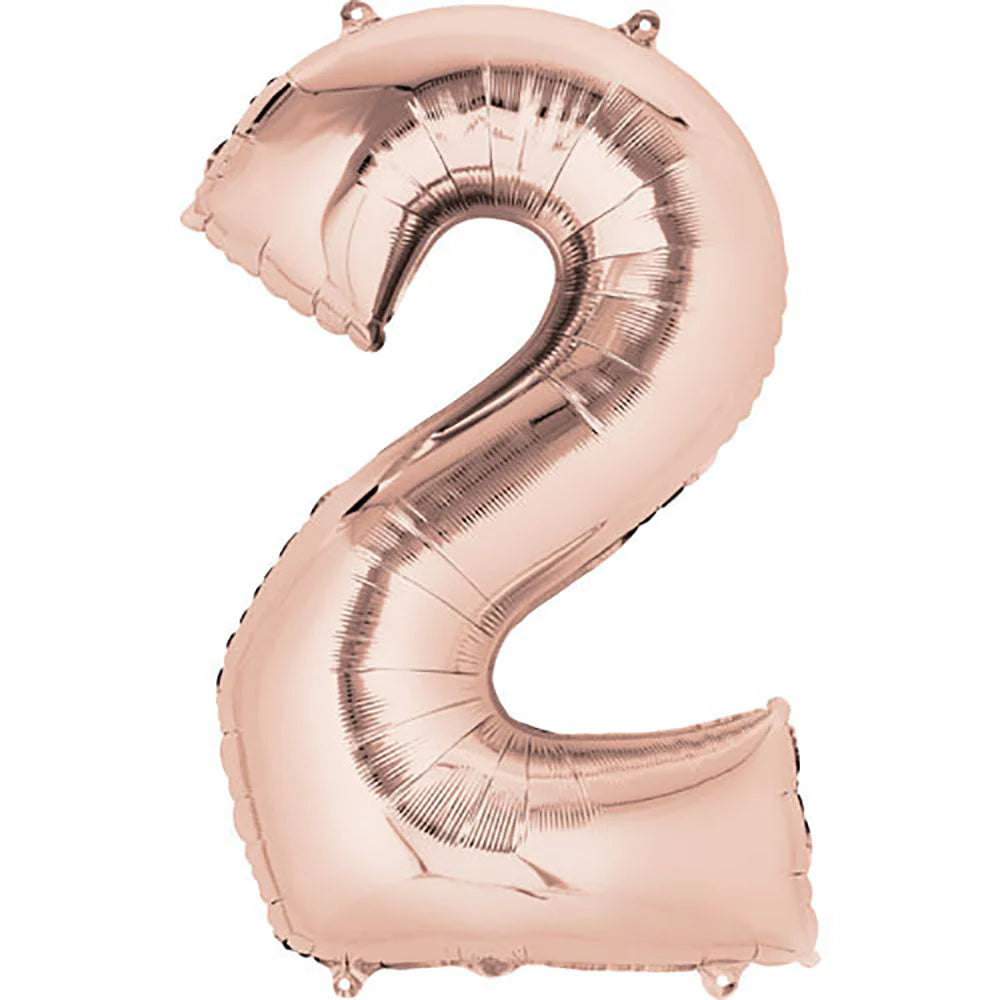 34" Number 2 Rose Gold Anagram