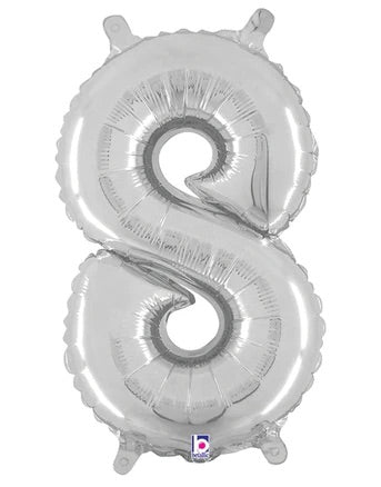 Betallic 16" Silver Number 8