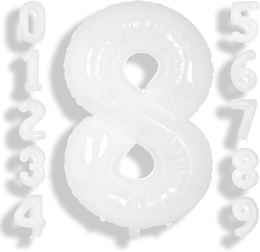 40" Cymylar White Number #8