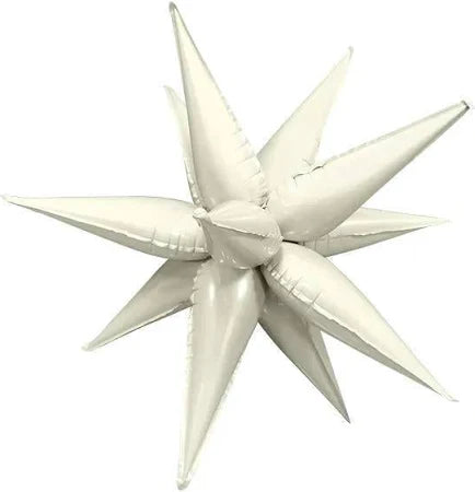 MakeFunBalloons: 27" Starburst Pastel Cream
