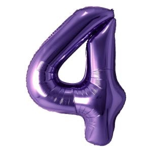 34" Purple Number 4 Airise