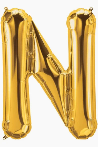 16" Gold Letter: N