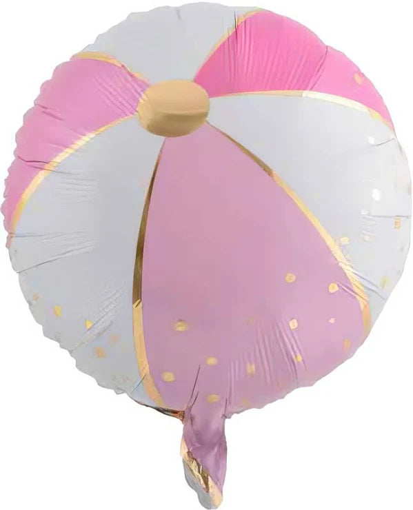 18" Beachball Pink/White
