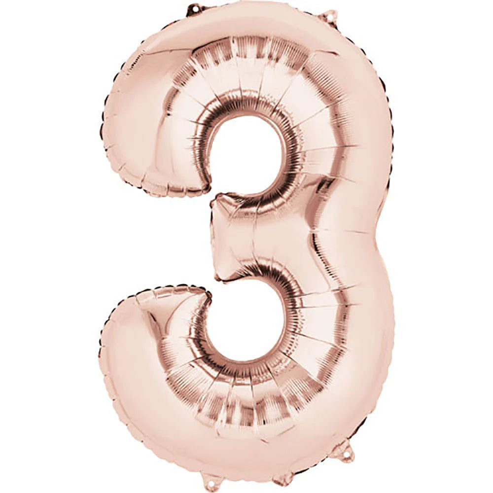 34” Number 3 Rose Gold Anagram