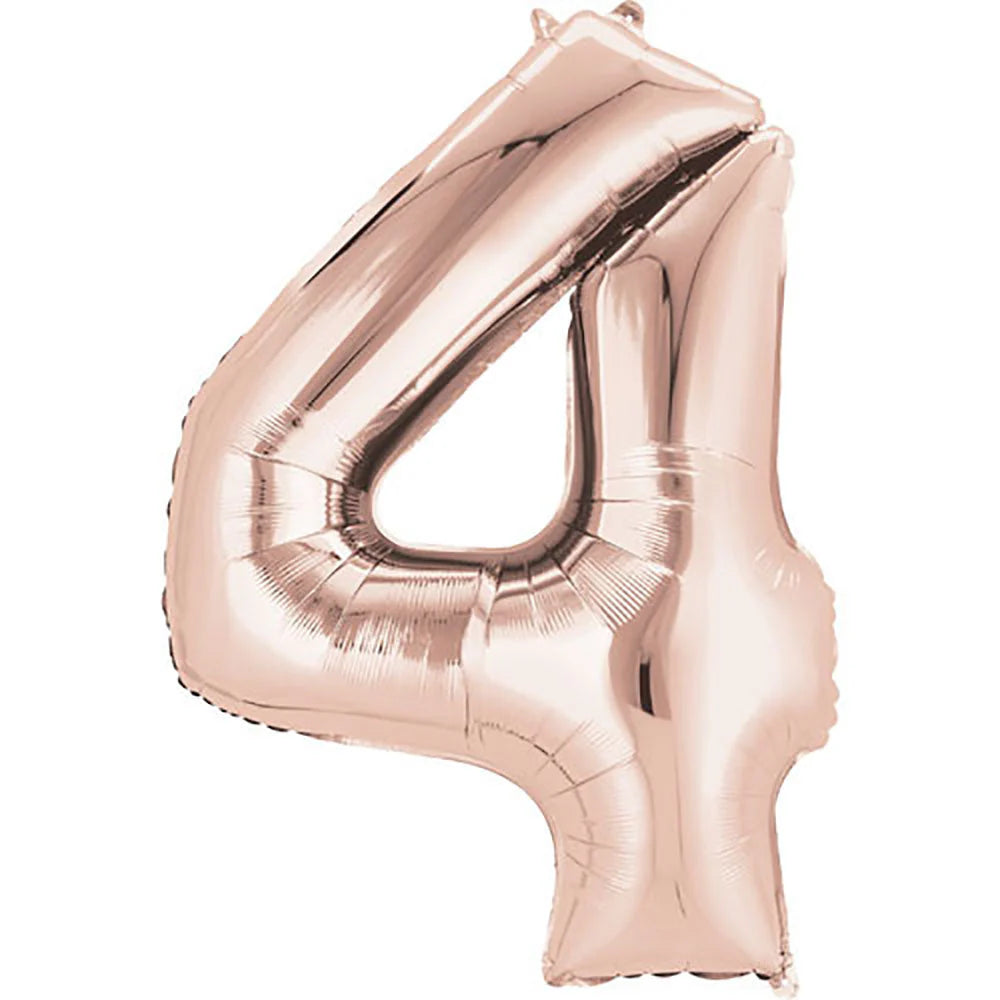 34" Number 4 Rose Gold Anagram