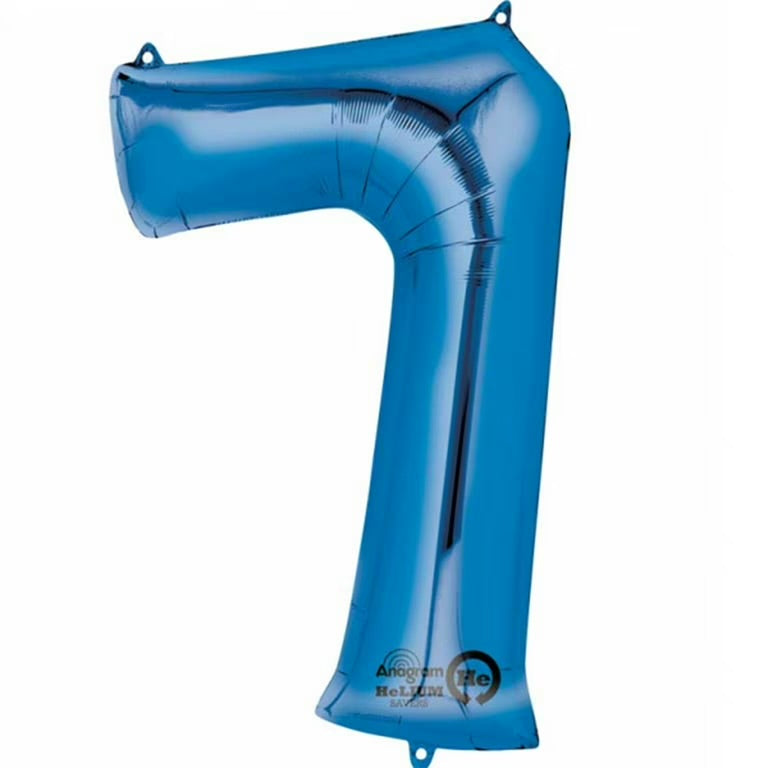 34” Number 7 Blue Anagram