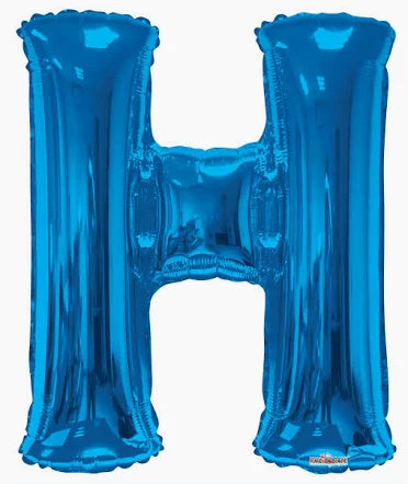 34" Blue Letter: H