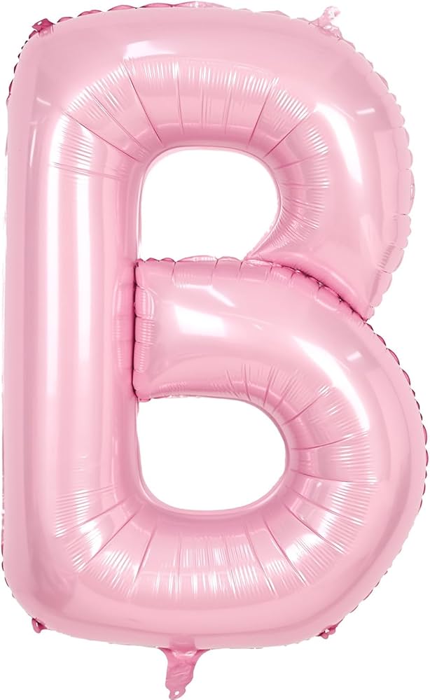 16” Baby Pink Letter: B