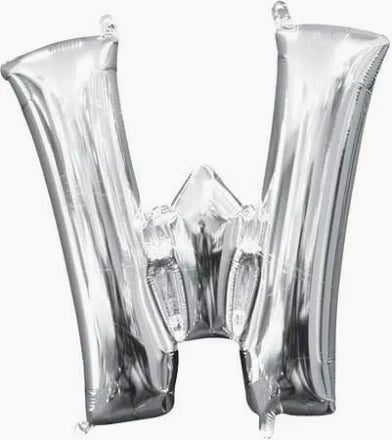 16" Silver Letter: W