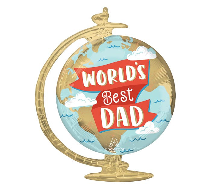 Supershape XL Worlds Best Dad Globe
