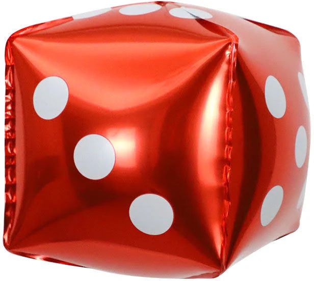 12" 3D Casino Red Dice