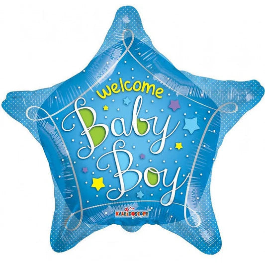 18" Welcome Baby Blue Star