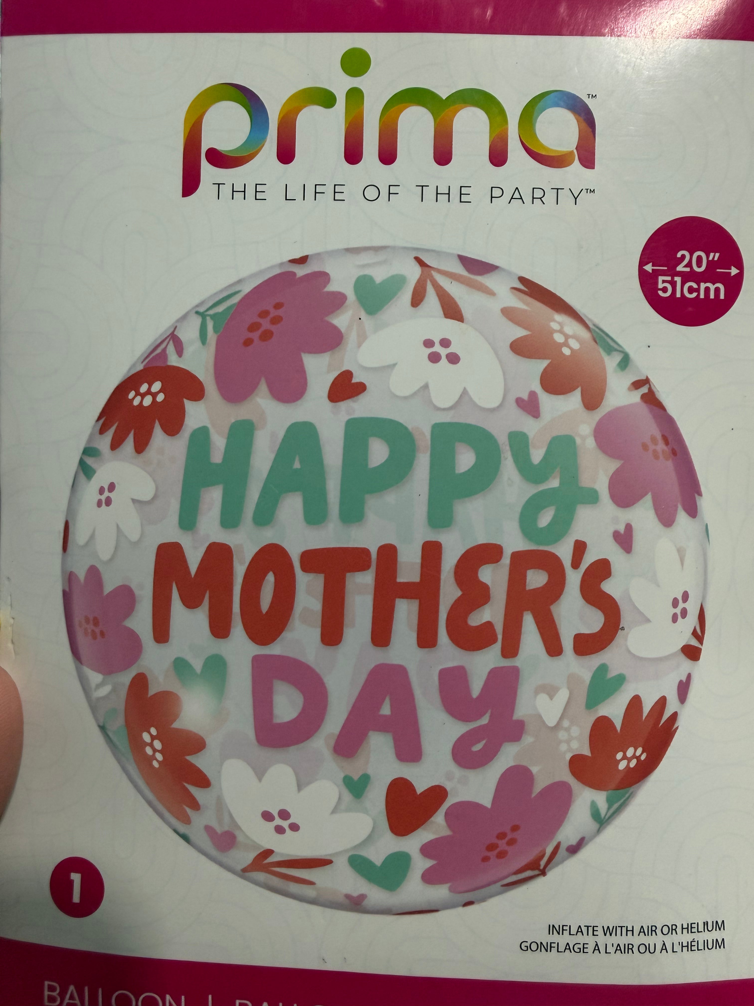 20" Happy Mothers Day Orbz
