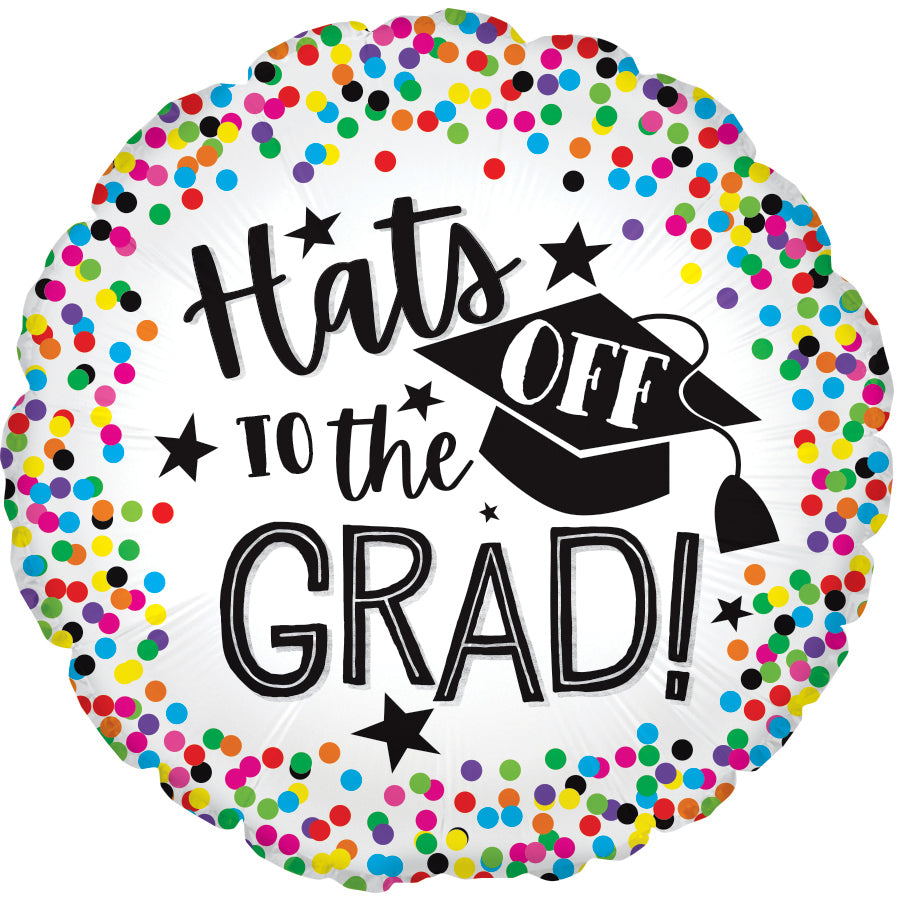 17" Hats Off To The Grad Foil