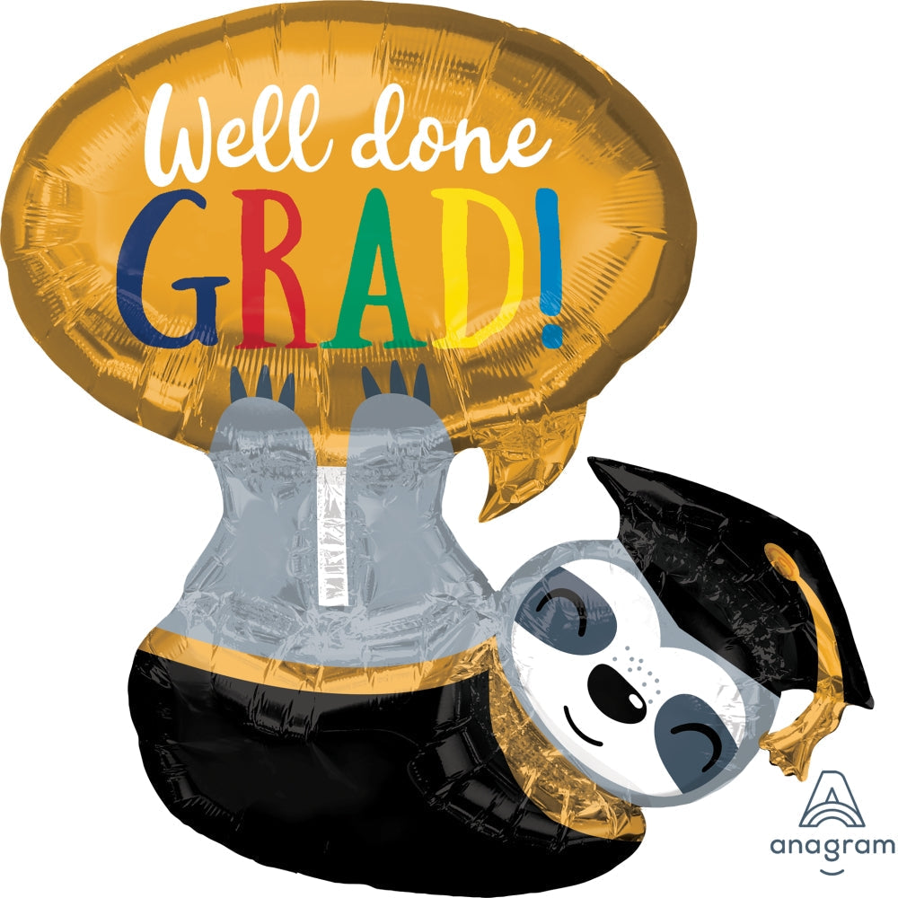 28" Well Done Grad Sloth Foil