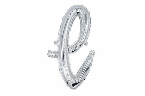 18" Silver Cursive Letter: L
