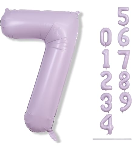 40” Macaron Purple Number 7
