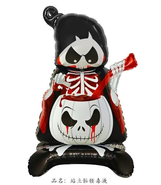 Halloween Collection: Hooded Skeleton with Pumpkin