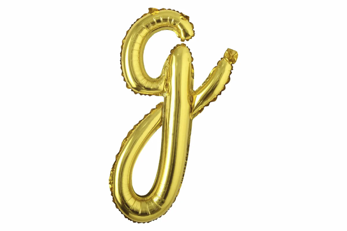 18" Gold Cursive Letter: G