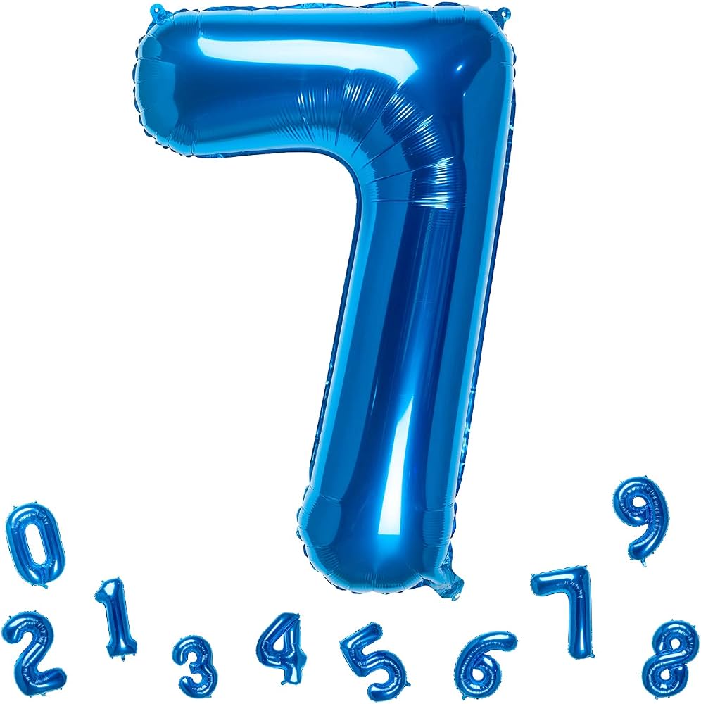 32" Dark Blue Number 7