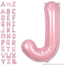 16” Baby Pink Letter: J