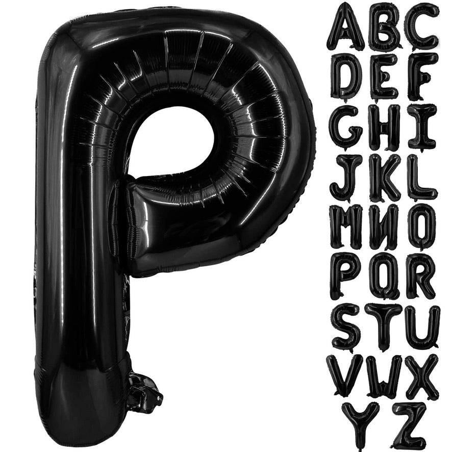 40” Black Letters: P