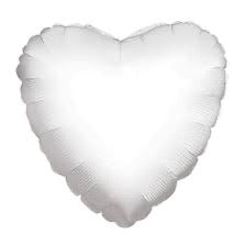 5" Foil Hearts: White 5ct