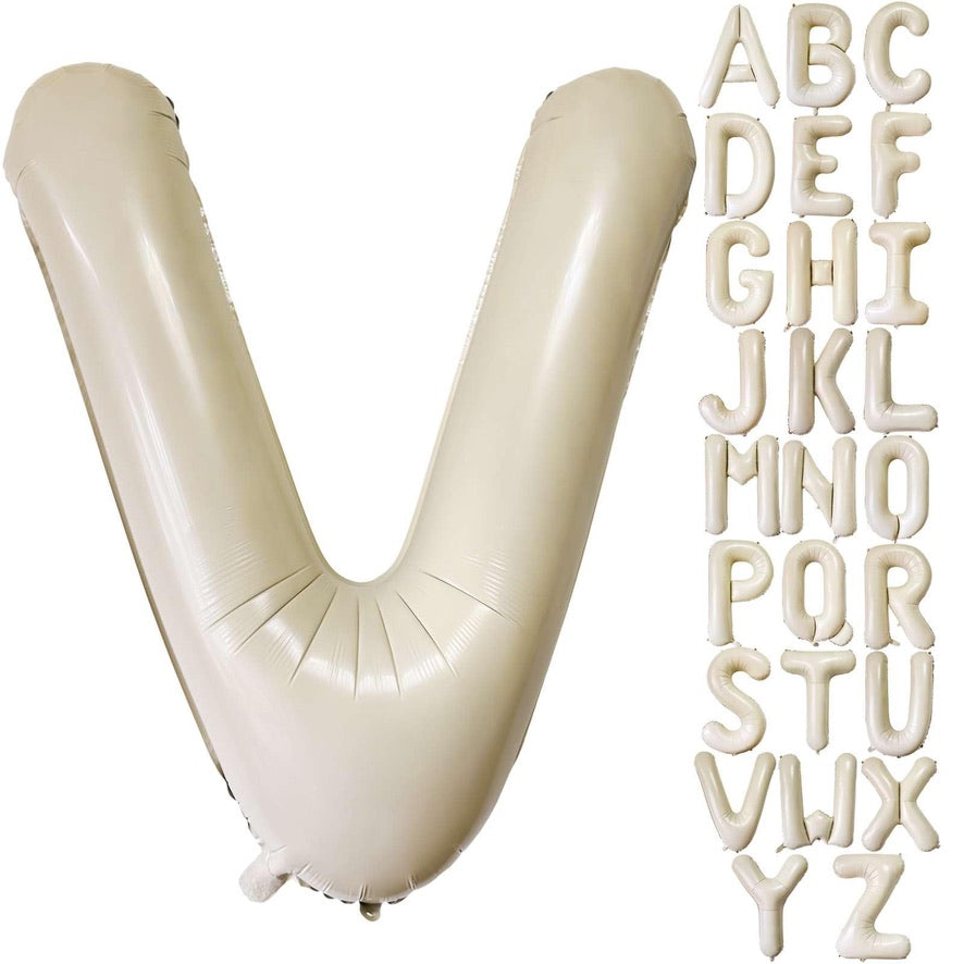 40" Cream Letter: V