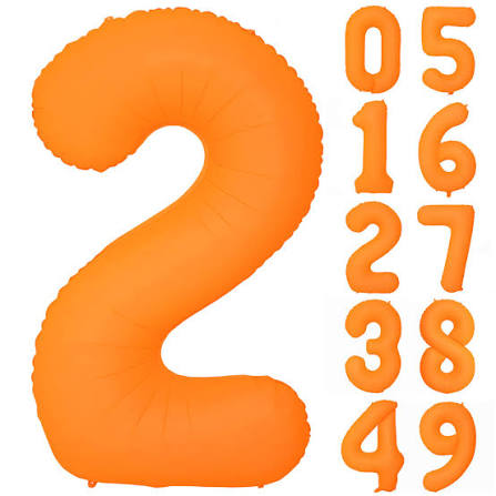 40" Neon Orange Number 2
