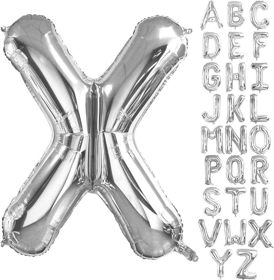40” Silver Letters: X