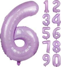 40” Macaron Purple Number 6