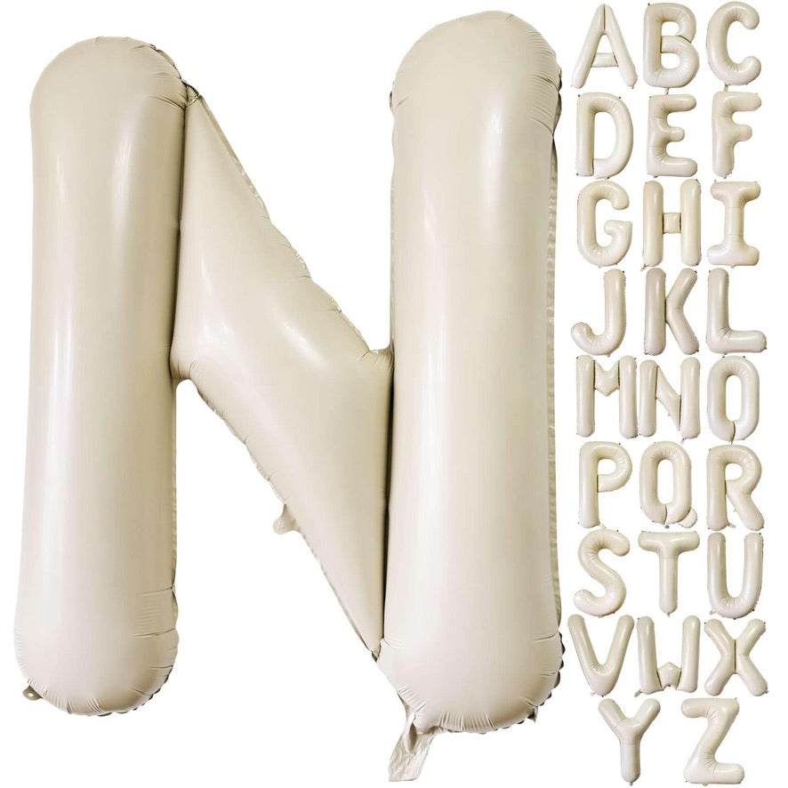 40” Cream Letter: N