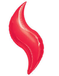24" Curve Balloon 2 ct: Red