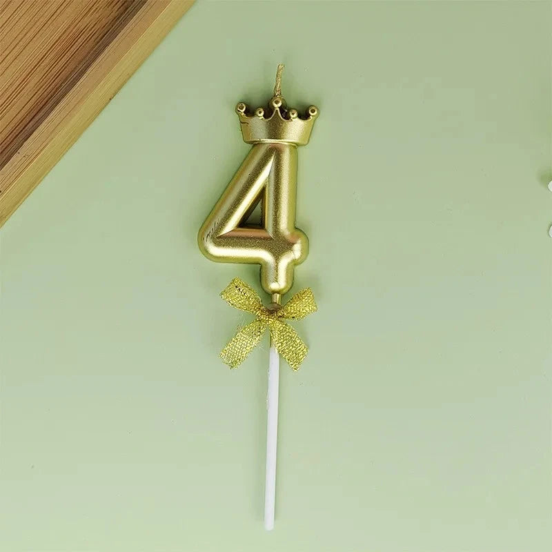 Golden Crown Birthday Candle: #4
