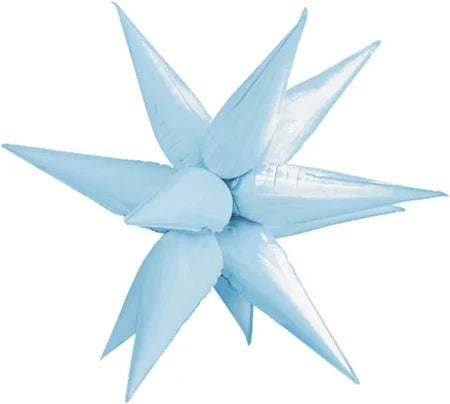 MakeFunBalloons: 27" Starburst Pastel Blue