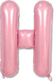 16” Baby Pink Letter: H