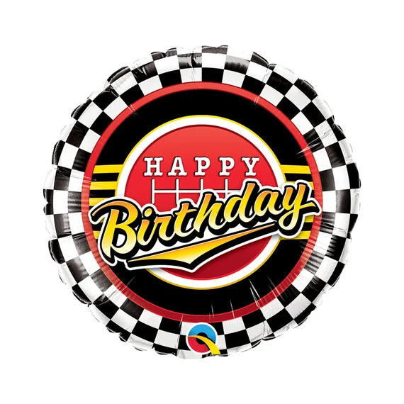 18" BHappy Birthday Checkered Pattern