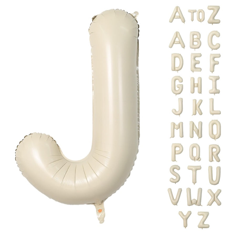 40" Cream Letter: J