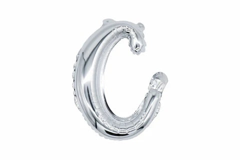 18" Silver Cursive Letter: C