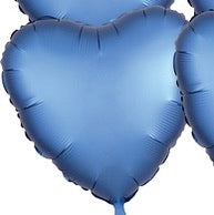 18” Heart: Satin Azuse