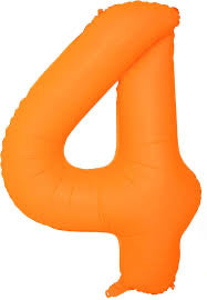 40" Neon Orange Number: 4