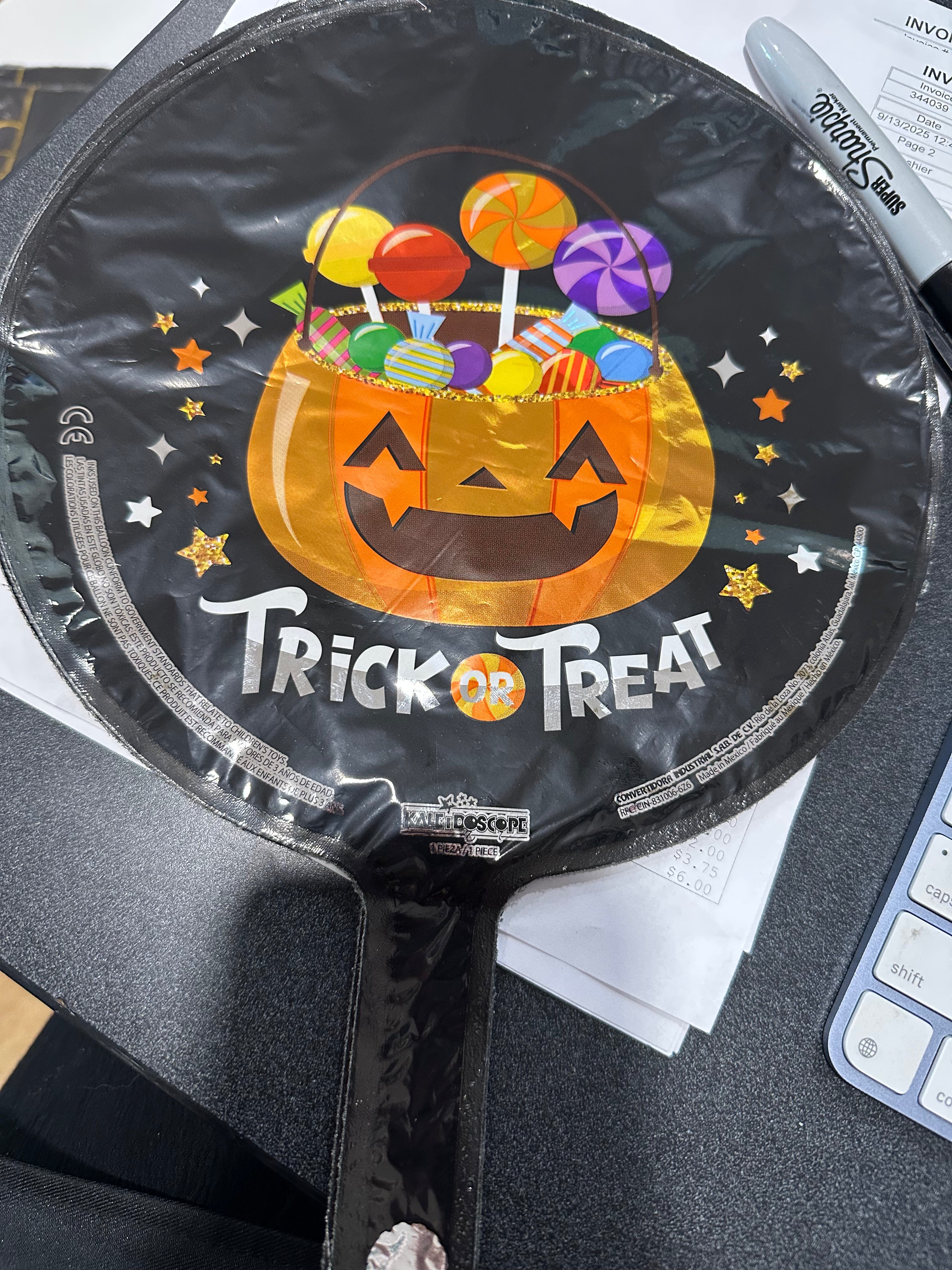 Mini Round Trick or Treat pumpkin candy bucket